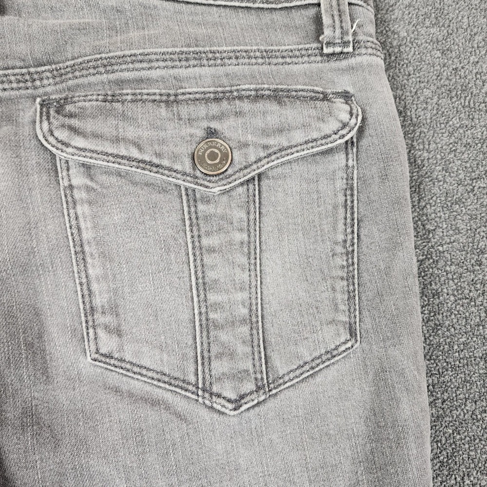 Burberry London Grey Straight Leg Jeans Chain Detail Knightsbridge Denim Womens - Picture 6 of 12